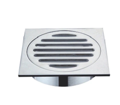 ZEPHYR 80MM SQUARE FLOOR DRAIN - CHROME