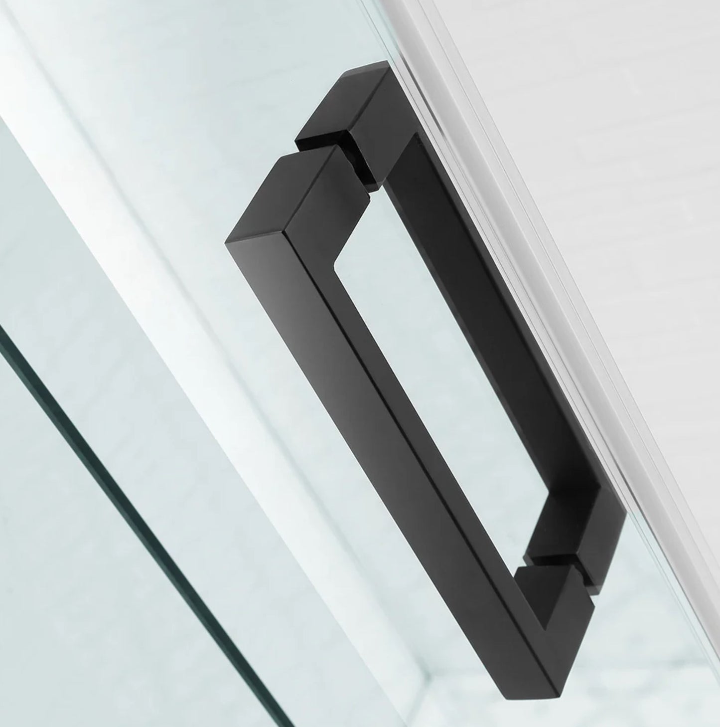 1600MM FRAMELESS SLIDING SHOWER DOOR- BLACK