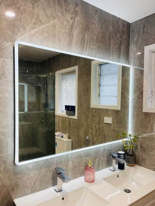 1200X800MM FRONT-LIT LED MIRROR  WITH DEMISTER DN | TOUCH CONTROL | 3 COLOUR TEMPERATURES