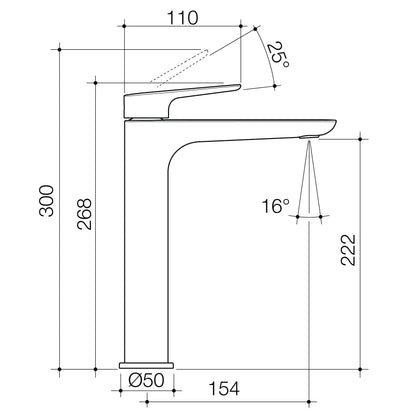 Caroma Contura® II Tower Basin Mixer Range - 5 Finishes | Lead Free