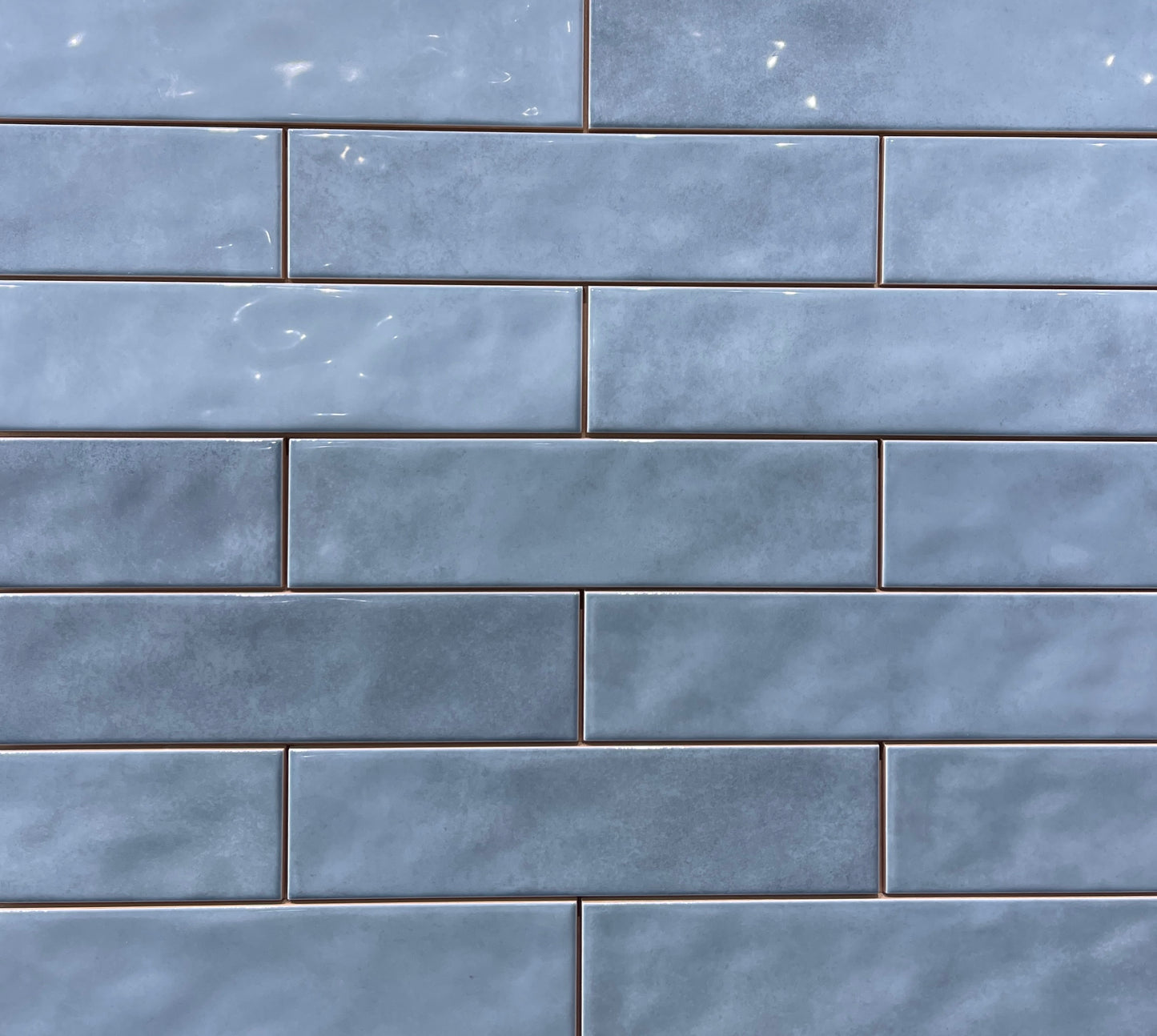 SKY BLUE CERAMIC SUBWAY TILES 75X300MM - $59/SQM
