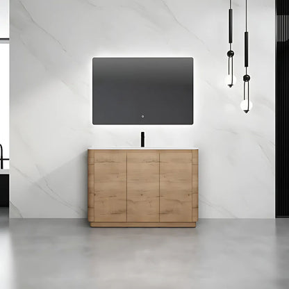 1200MM BROOK CURVED FLOORSTANDING VANITY | HONEY OAK