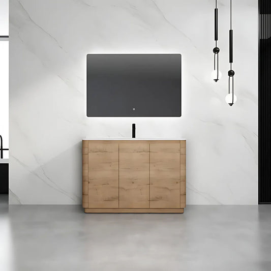 1200MM BROOK CURVED FLOORSTANDING VANITY | HONEY OAK