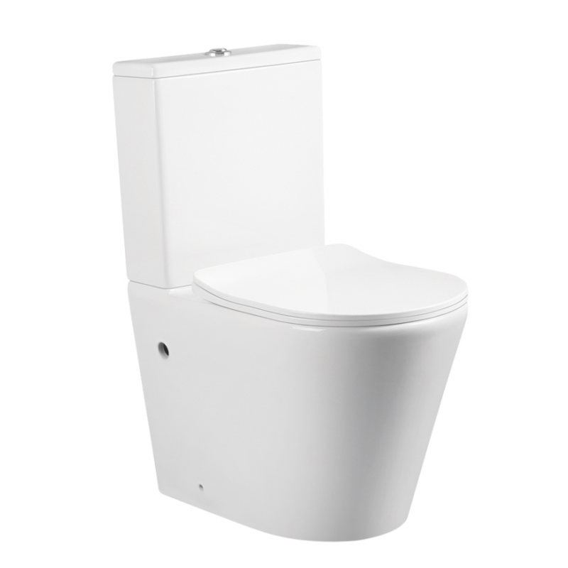 OCEANO COMPACT RIMLESS BACK TO WALL TOILET SUITE 605X370X800