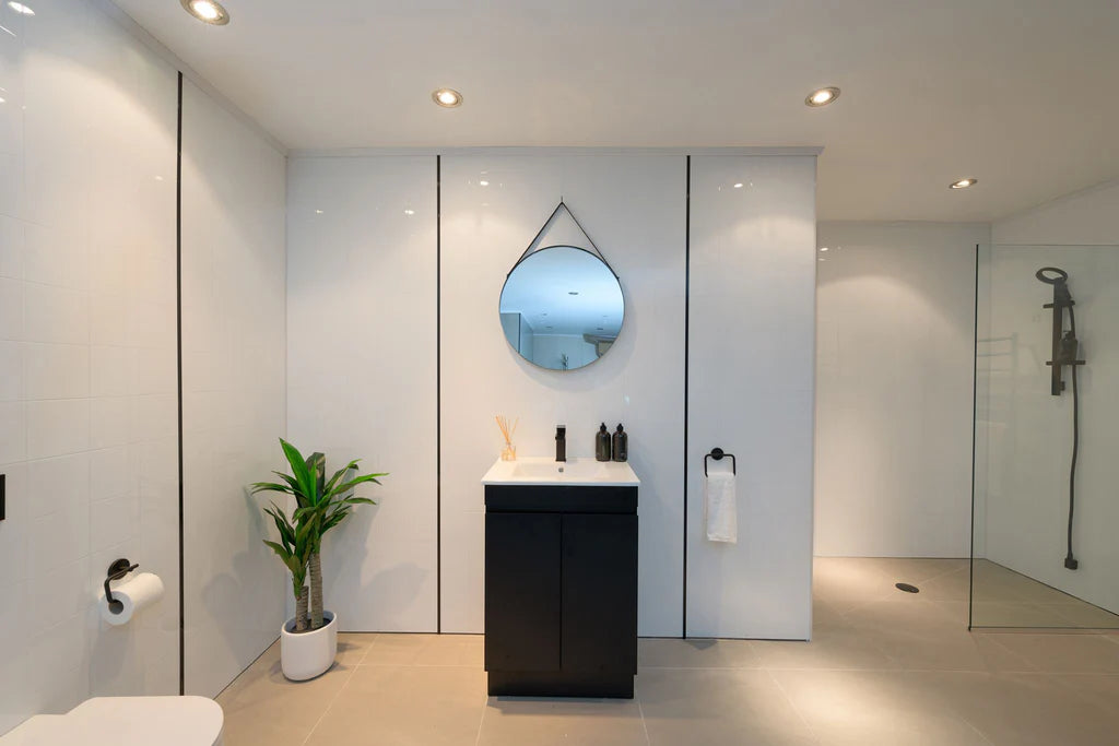 600MM MADRID DARK OAK PLYWOOD FLOORSTANDING VANITY WITH CERAMIC TOP - The Tile Collection™