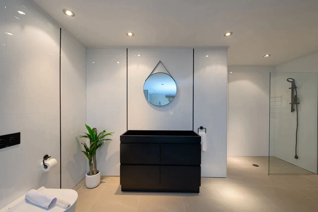 1500MM POLO DARK OAK PLYWOOD FLOORSTANDING VANITY SINGLE BASIN - The Tile Collection™