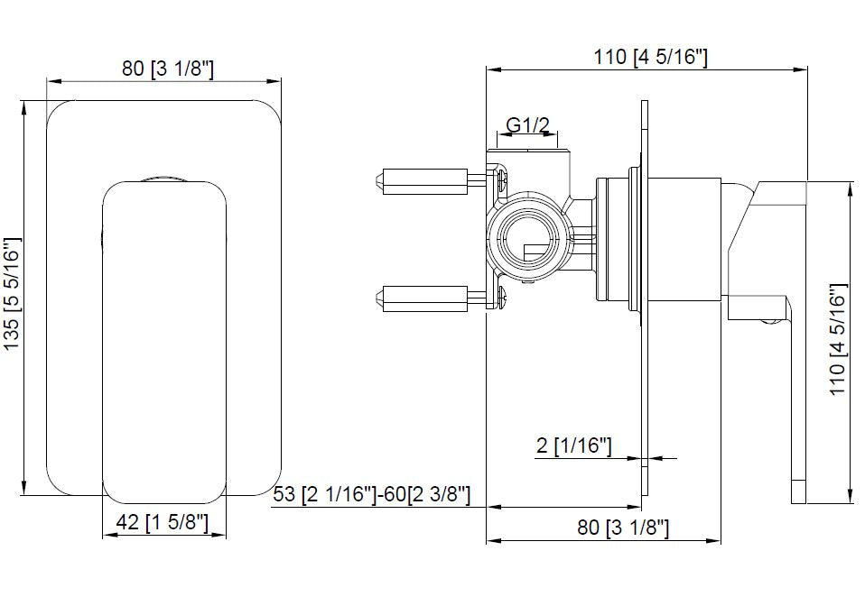 ZEPHYR VELA SHOWER / BATH MIXER | 5 COLOURS - The Tile Collection™