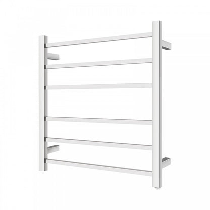 6 BAR SQUARE HEATED TOWEL RAIL 674H*620W*120D- CHROME - The Tile Collection™