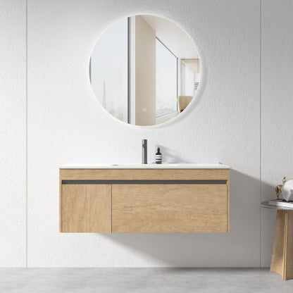 HONEY OAK WALL HUNG VANITY | 1200MM SINGLE BASIN VANITY | BC13 - The Tile Collection™