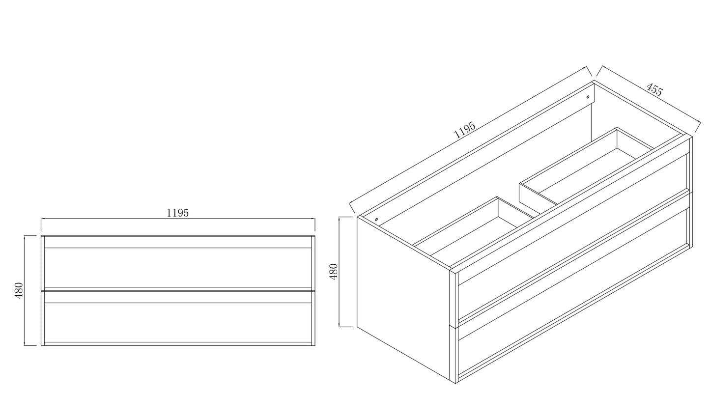 ASPEN WALNUT WALL HUNG VANITY 1200MM SINGLE | 4 DRAWERS, PLYWOOD FLOATING VANITY NZ