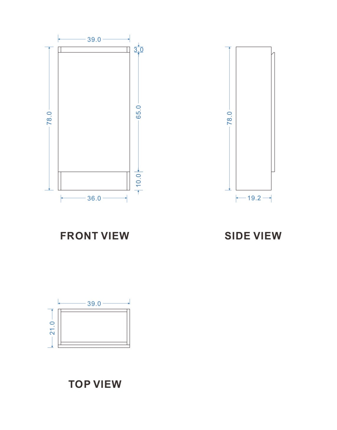 RS40 400MM FLOORSTANDING VANITY |WHITE WITH TOP