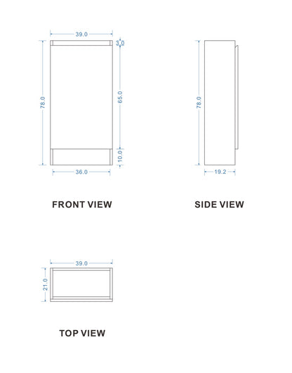 RS40 400MM FLOORSTANDING VANITY |WHITE WITH TOP