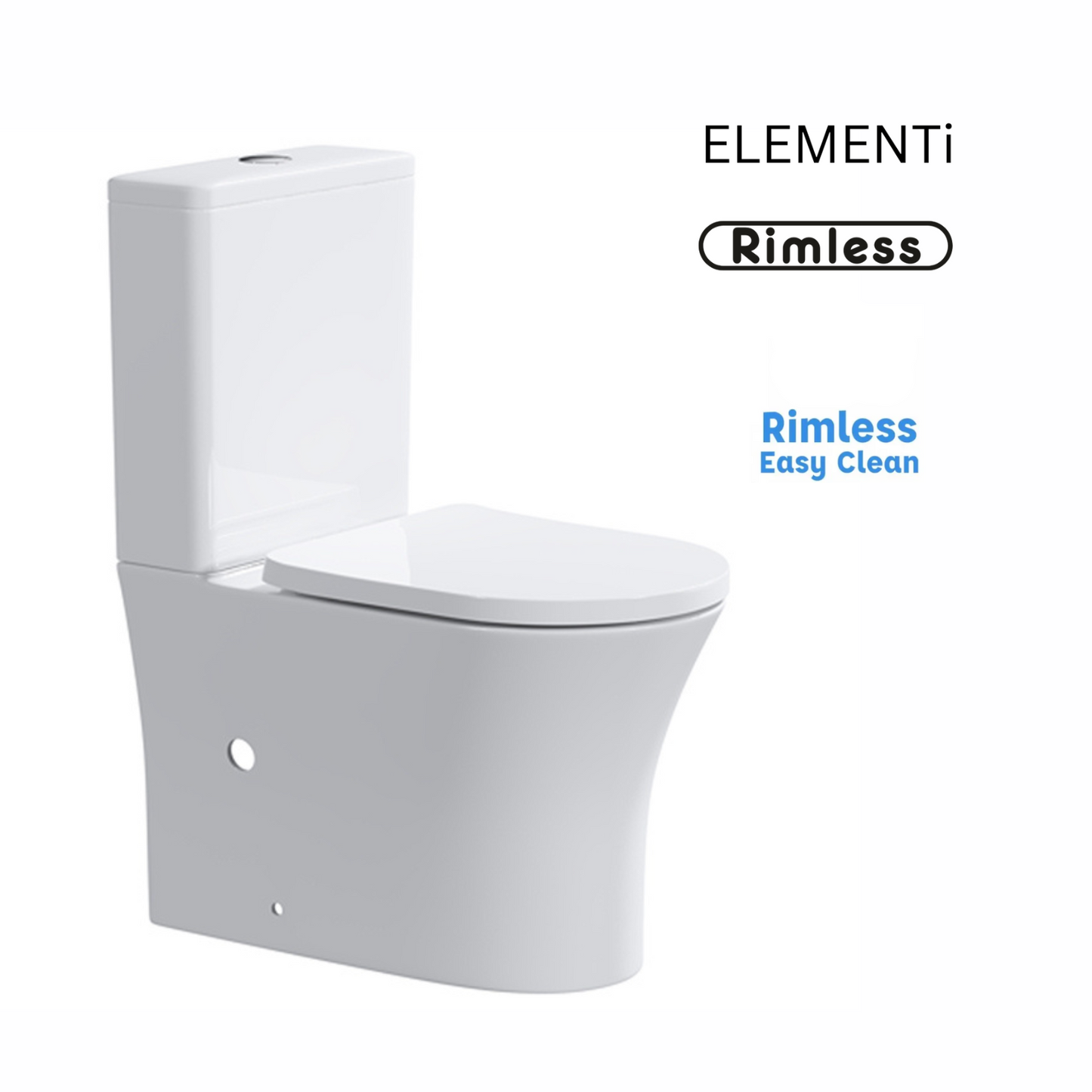 ELEMENTI CURA CC BACK TO WALL TOILET SUITE GLOSS WHITE