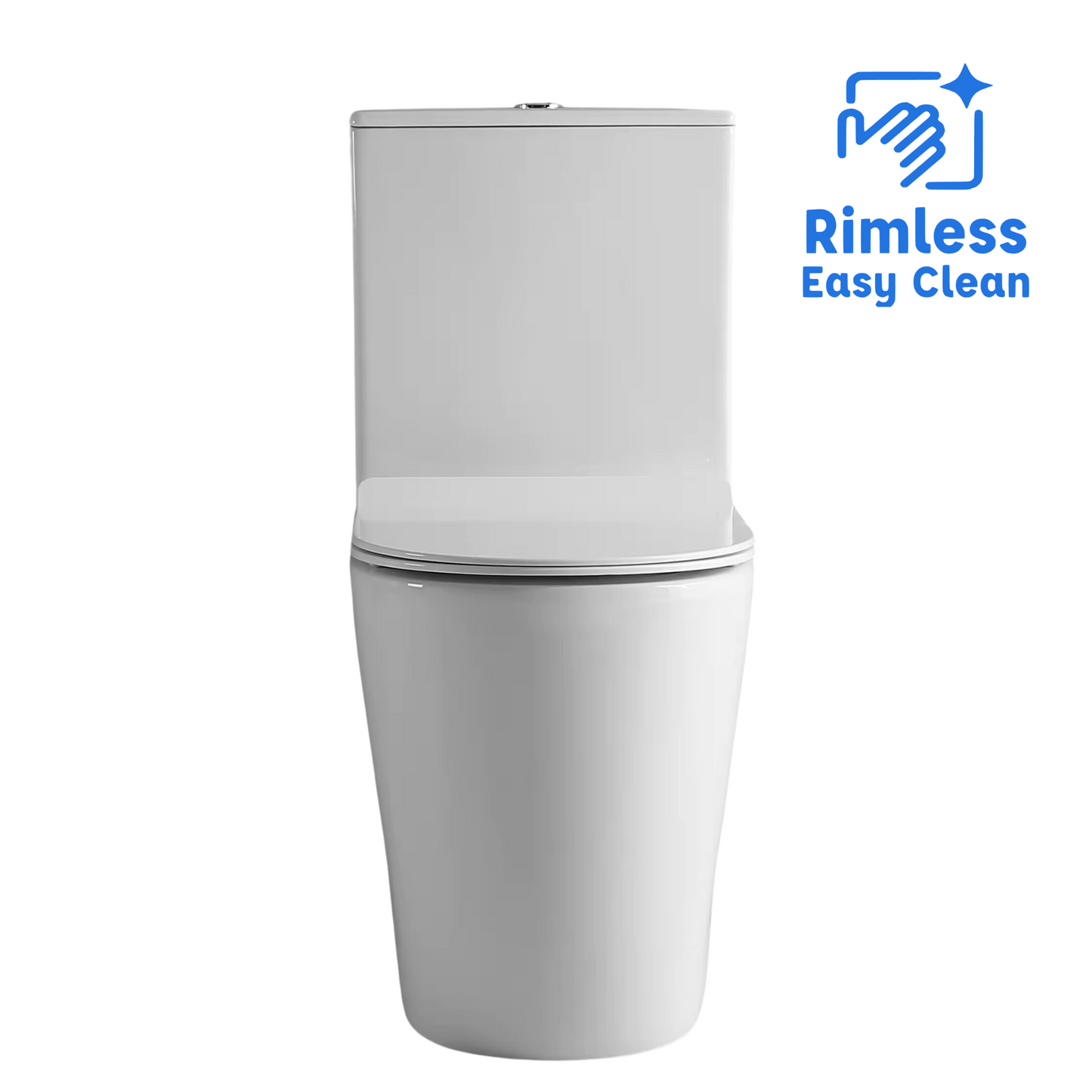 EVEREST OVERHEIGHT RIMLESS BTW TOILET SUITE - COMPACT DESIGN