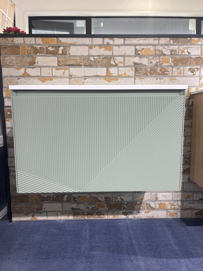 900MM SAGE GREEN WALL HUNG VANITY – PARALLEL AVO - MODERN FLOATING BATHROOM VANITY NZ