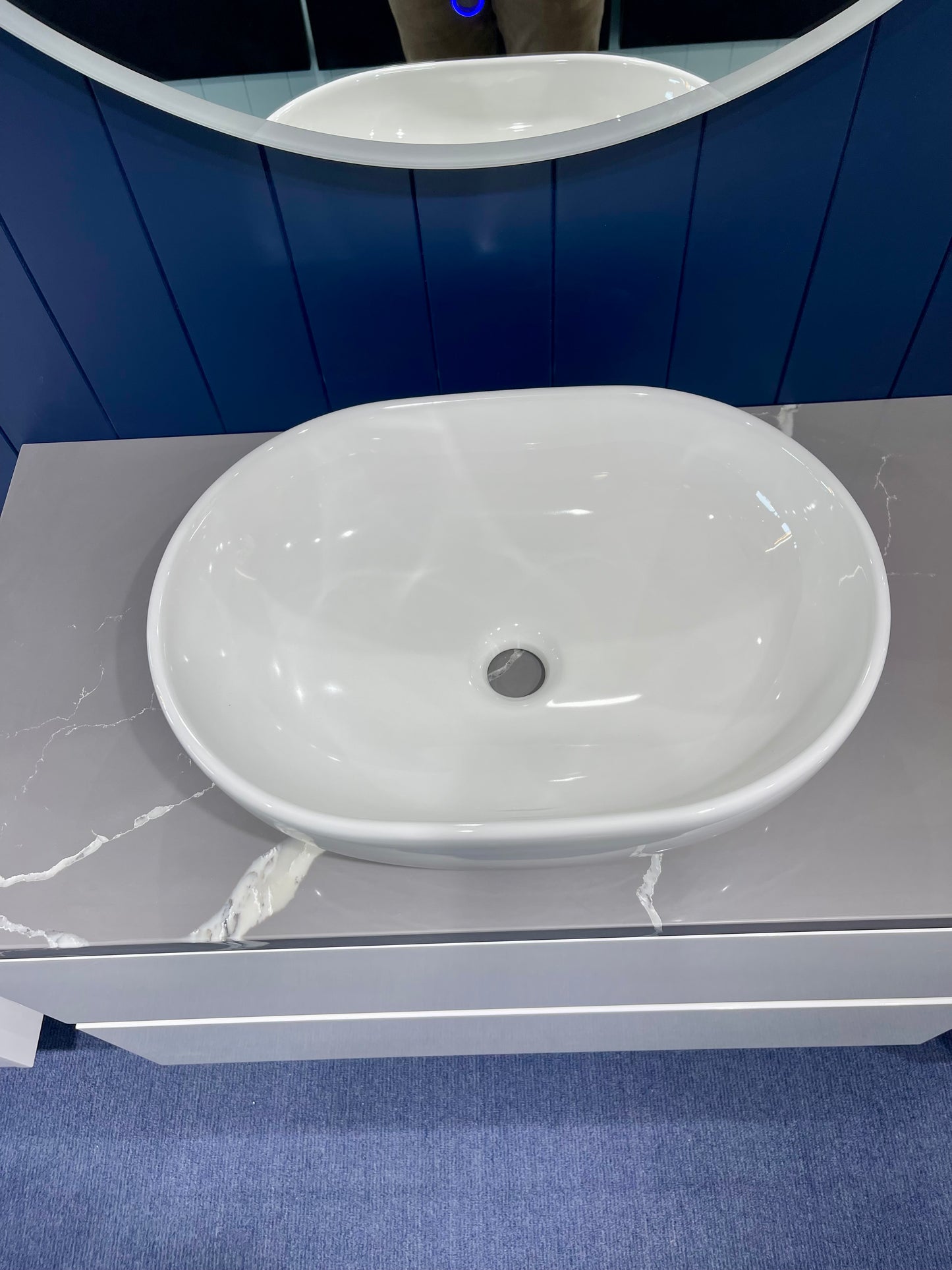 CALACATTA GREY ENGINEERED STONE VANITY BENCHTOP - CUSTOM SIZE