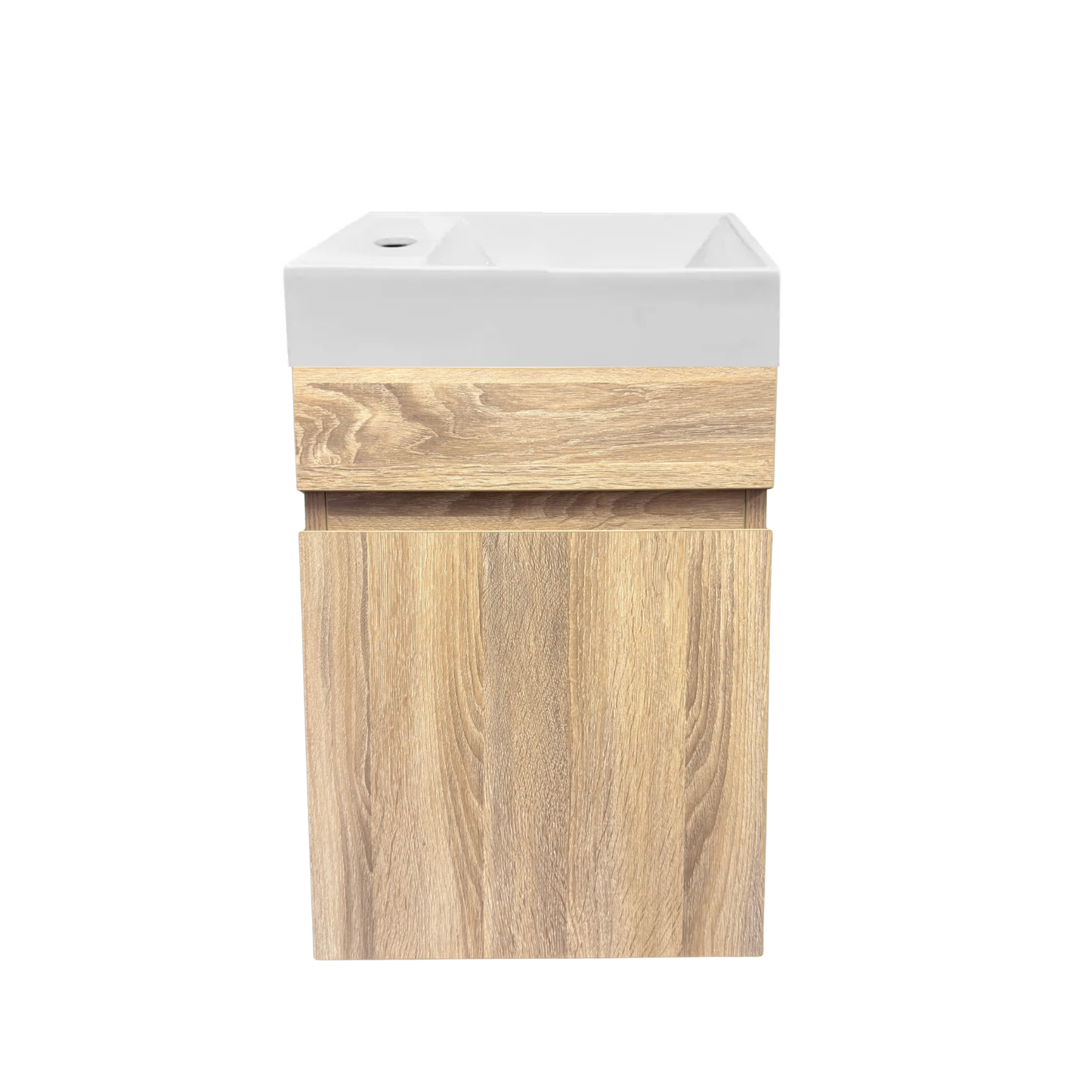 PICCOLO 400MM LIGHT OAK PLYWOOD WALL HUNG VANITY