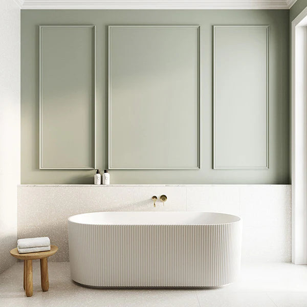 1500MM ROSE FLUTED V-GROOVE FREESTANDING BATH - The Tile Collection™