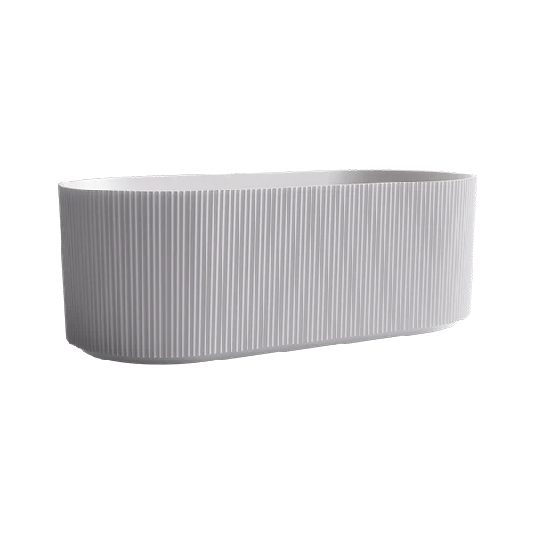 1500MM ROSE FLUTED V-GROOVE FREESTANDING BATH - The Tile Collection™