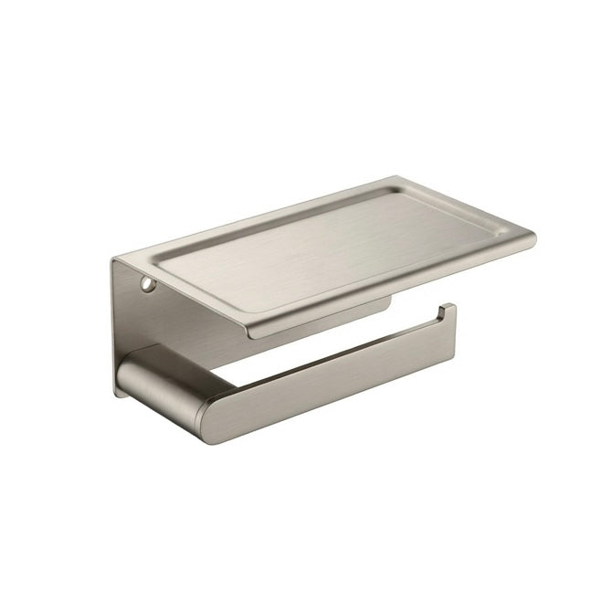 TOILET ROLL HOLDER WITH PHONE SHELF – 304 STAINLESS STEEL | ANTI - FINGERPRINT