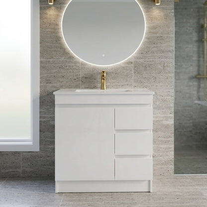 MADRID FLOOR STANDING VANITY 750MM - GLOSS WHITE | BATHROOM VANITY NZ