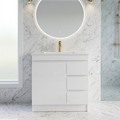 MADRID FLOOR STANDING VANITY 750MM - GLOSS WHITE | BATHROOM VANITY NZ