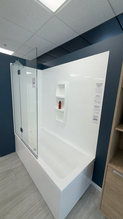CLEARLITE PACIFIC/VARO WALL LINER FOR SHOWER OVER BATH 2 SIDED - 1525MM