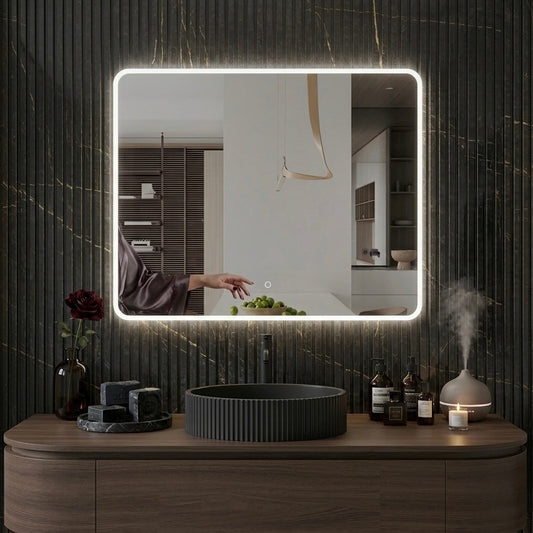 900X750MM FRONT-LIT LED MIRROR WITH DEMISTER DN | TOUCH CONTROL | 3 COLOUR TEMPERATURES