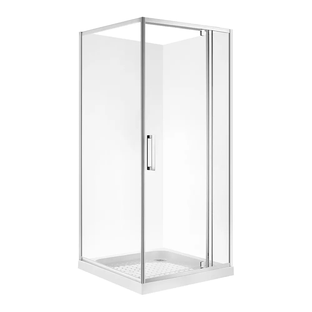 900X900MM SQUARE SHOWER ENCLOSURE KIT - CHROME - The Tile Collection™