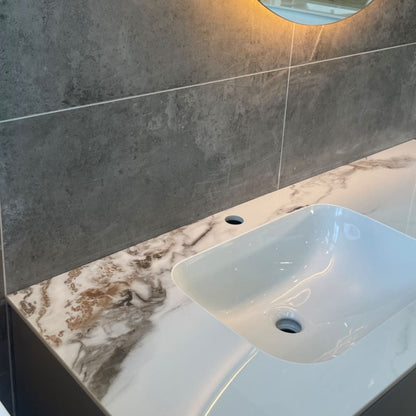 750MM DARK GREY WALL HUNG VANITY – PARALLEL AVO| MODERN FLOATING BATHROOM VANITY NZ - The Tile Collection™