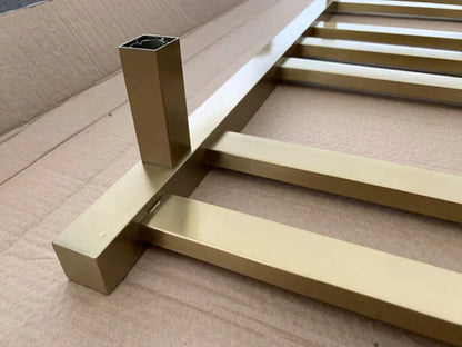 7 BAR SQUARE HEATED TOWEL RAIL HTR 800H*500W*110D- BRUSHED GOLD