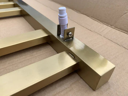 9 BAR SQUARE HEATED TOWEL RAIL HTR 1200H*600W*110D- BRUSHED GOLD