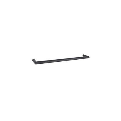 TRANQUILLITY ROUND SINGLE BAR HEATED TOWEL RAIL 600MM - BRUSHED GUNMETAL