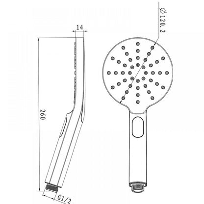 OPAL ROUND CHROME SHOWER SLIDE WITH SOAP DISH