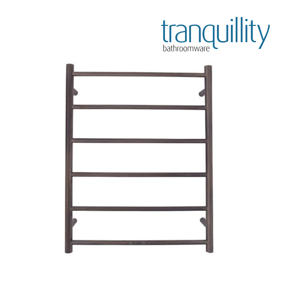 TRANQUILLITY JERSEY 6 BAR ROUND HEATED TOWEL WARMER  780H*600W*120D- BRUSHED GUNMETAL