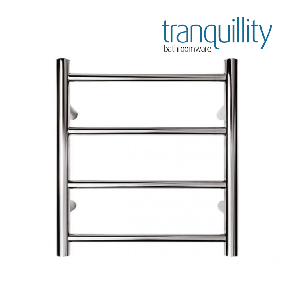 TRANQUILLITY JERSEY 4 BAR ROUND HEATED TOWEL WARMER 500H*550W*120D- POLISHESD STAINLESS