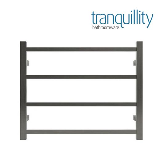 TRANQUILLITY JERSEY 4 BAR SQUARE HEATED TOWEL WARMER 500H*620W*120D- BRUSHED GUNMETAL