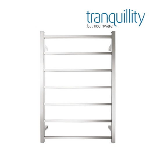 TRANQUILLITY JERSEY 7 BAR SQUARE HEATED TOWEL WARMER 920H*620W*120D- POLISHESD STAINLESS