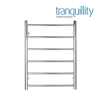 TRANQUILLITY JERSEY 6 BAR ROUND HEATED TOWEL WARMER 780H*600W*120D- POLISHESD STAINLESS