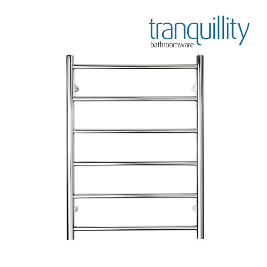 TRANQUILLITY JERSEY 6 BAR ROUND HEATED TOWEL WARMER 780H*600W*120D- POLISHESD STAINLESS