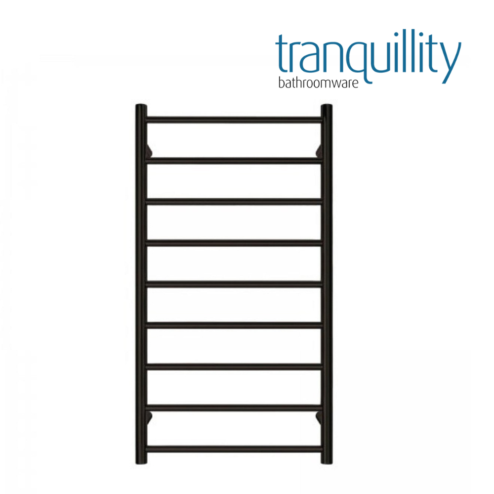TRANQUILLITY JERSEY 9 BAR ROUND HEATED TOWEL WARMER 1200H*600W*120D- BLACK