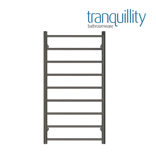TRANQUILLITY JERSEY 9 BAR ROUND HEATED TOWEL WARMER 1200H*600W*120D- BRUSHED GUNMETAL