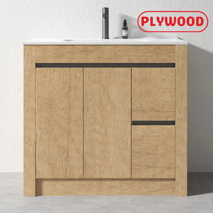 900MM BC7 PLYWOOD FLOOR STANDING VANITY WITH CERAMIC TOP - The Tile Collection™
