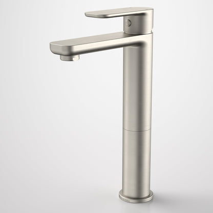 Caroma Luna tall basin mixer brushed nickel