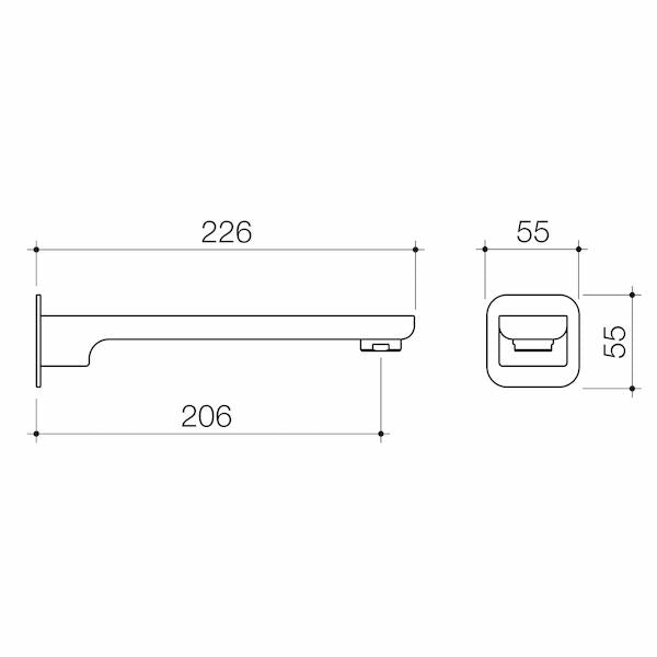 Caroma Luna Wall Basin/Bath Spout Range - Lead Free | 4 Finishes