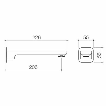 Caroma Luna Wall Basin/Bath Spout Range - Lead Free | 4 Finishes