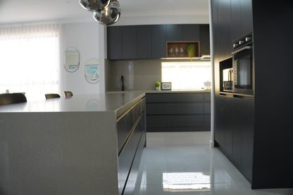 SMOKEY GREY ENGINEERED STONE VANITY BENCHTOP - CUSTOM SIZES AVAILABLE