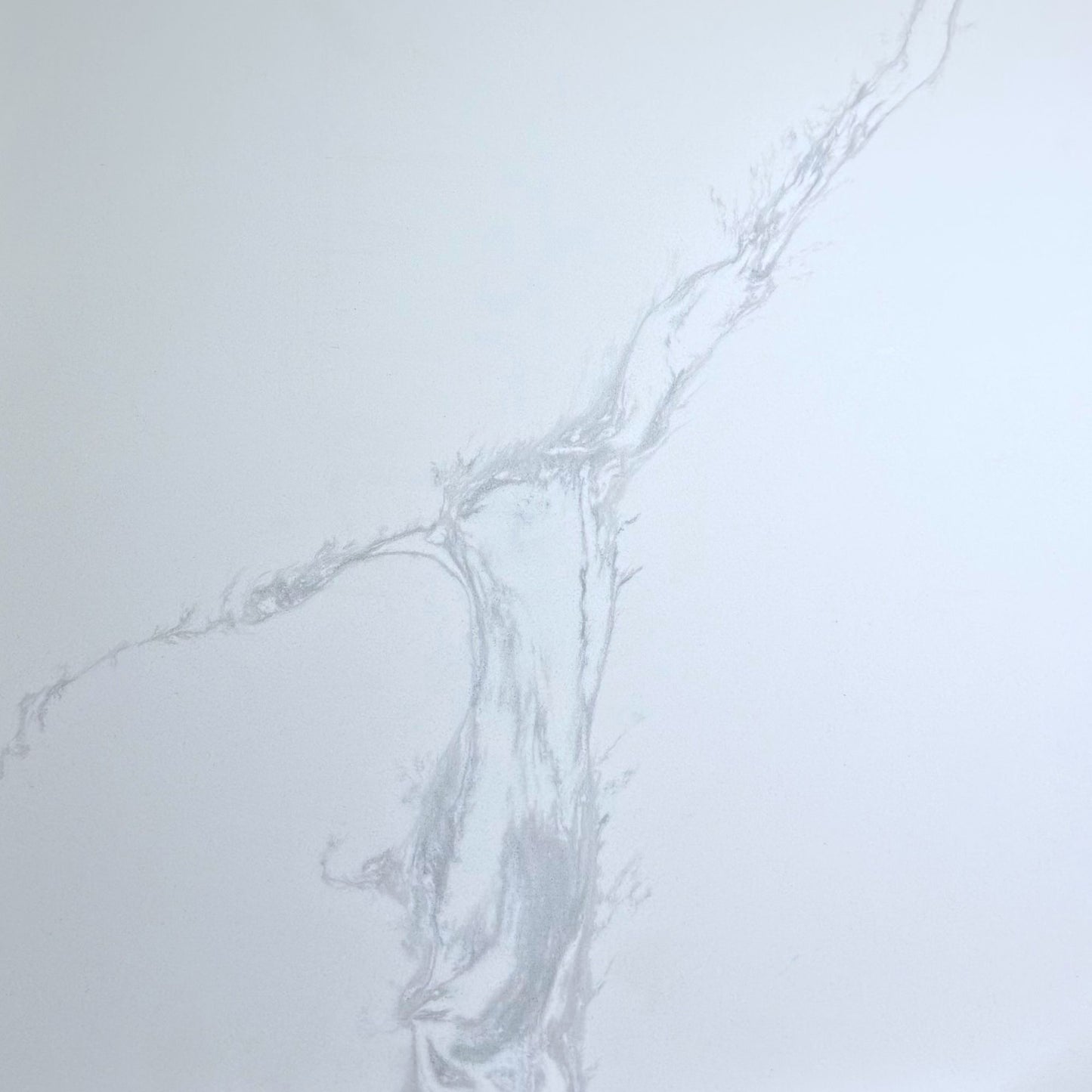 STATUARIO WHITE MARBLE VEIN ENGINEERED STONE VANITY BENCHTOP - CUSTOM CUT