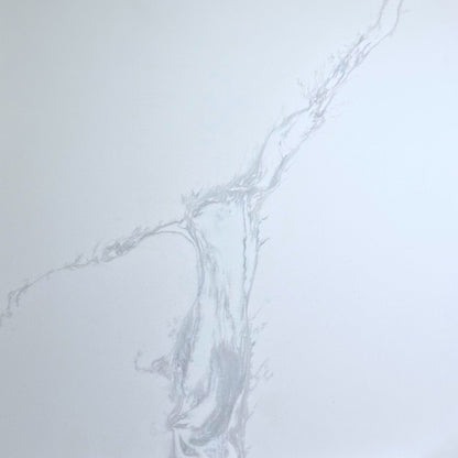 STATUARIO WHITE MARBLE VEIN ENGINEERED STONE VANITY BENCHTOP - CUSTOM CUT