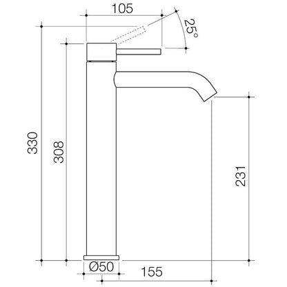 Caroma Liano II Tower Basin Mixer Range - Lead Free | 5 Finishes